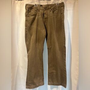Buckle Depart West Seeker Jeans Mens Size 32 (32x32) Straight Stretch Tan Denim